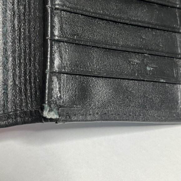 VTG Buxton Black Cowhide Leather Trifold Wallet Credit Card Slots 5.5"x3.25" - Picture 15 of 16